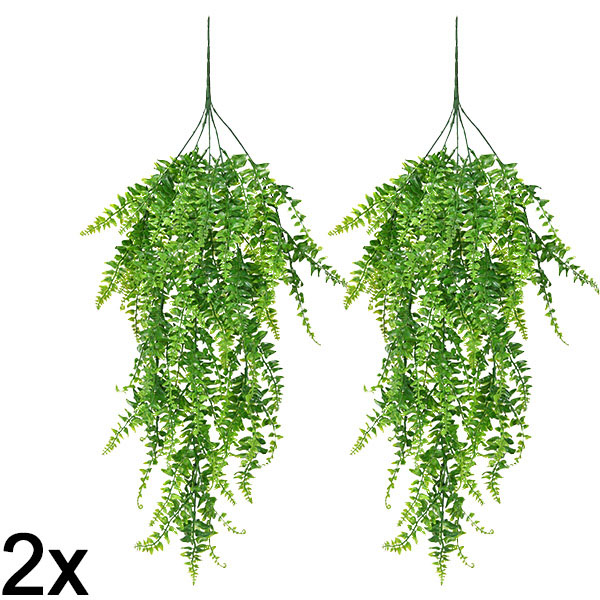 2x Umělá závěsná kapradina (80 cm) | FERNY